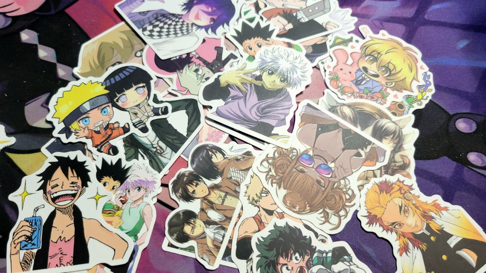 50 pcs Anime Stickers – Demon Slayer, Spirit Away, Naruto and more