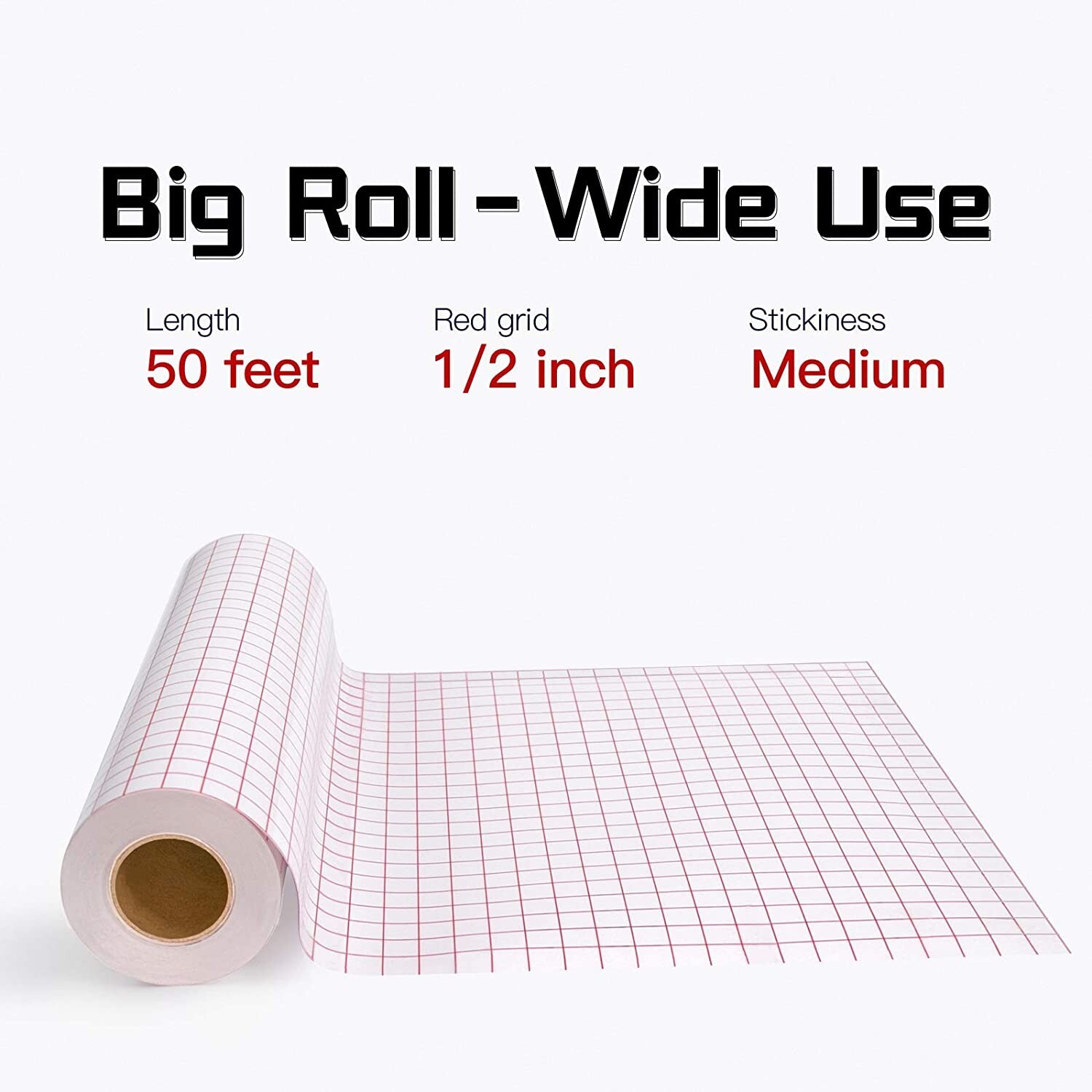 Vinyl Transfer Tape – 12×50 FT Hassle-Free for Silhouette Cameo, Cricut