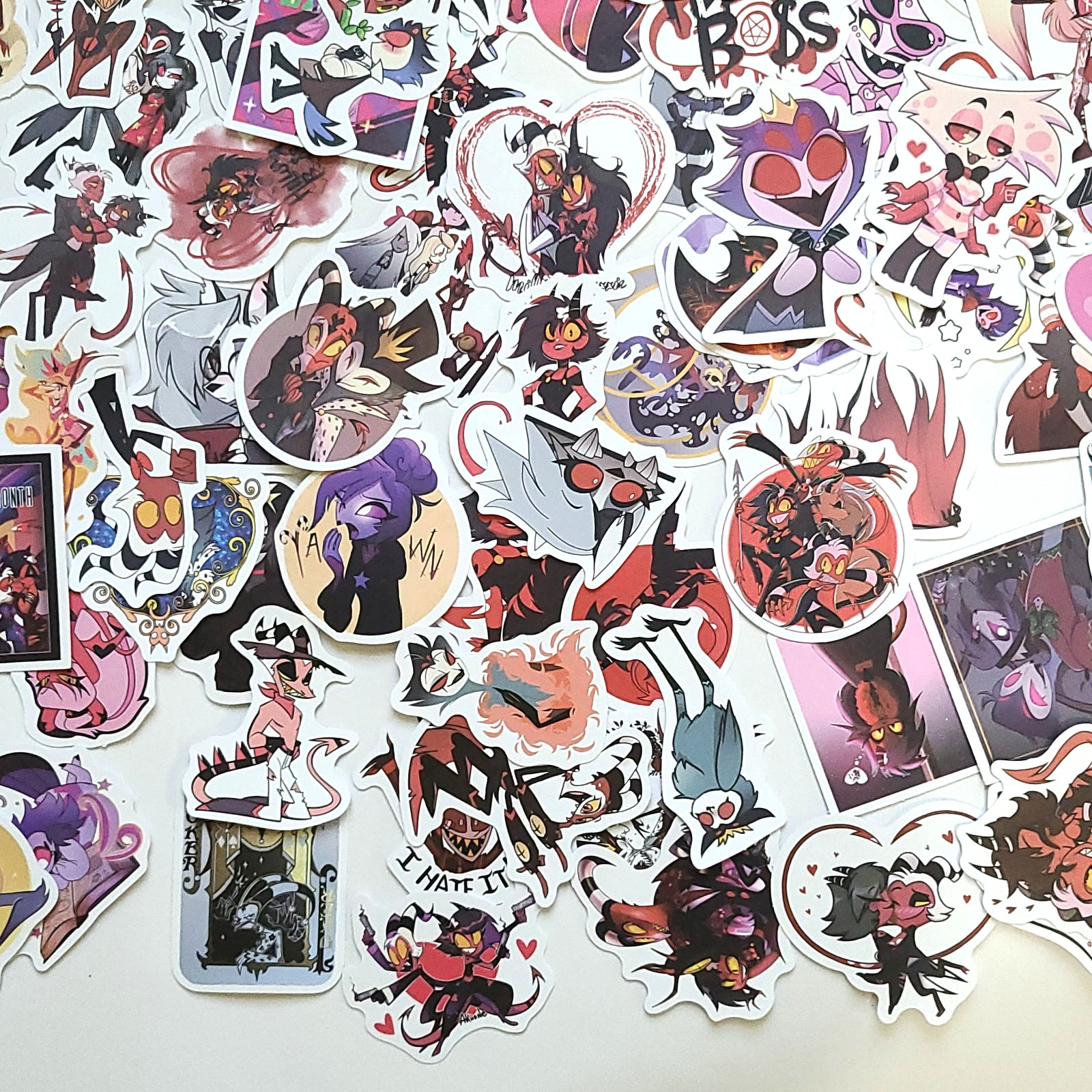 120pcs Helluva Boss Anime Vinyl Stickers for Phone Cases, Laptops, Skateboards