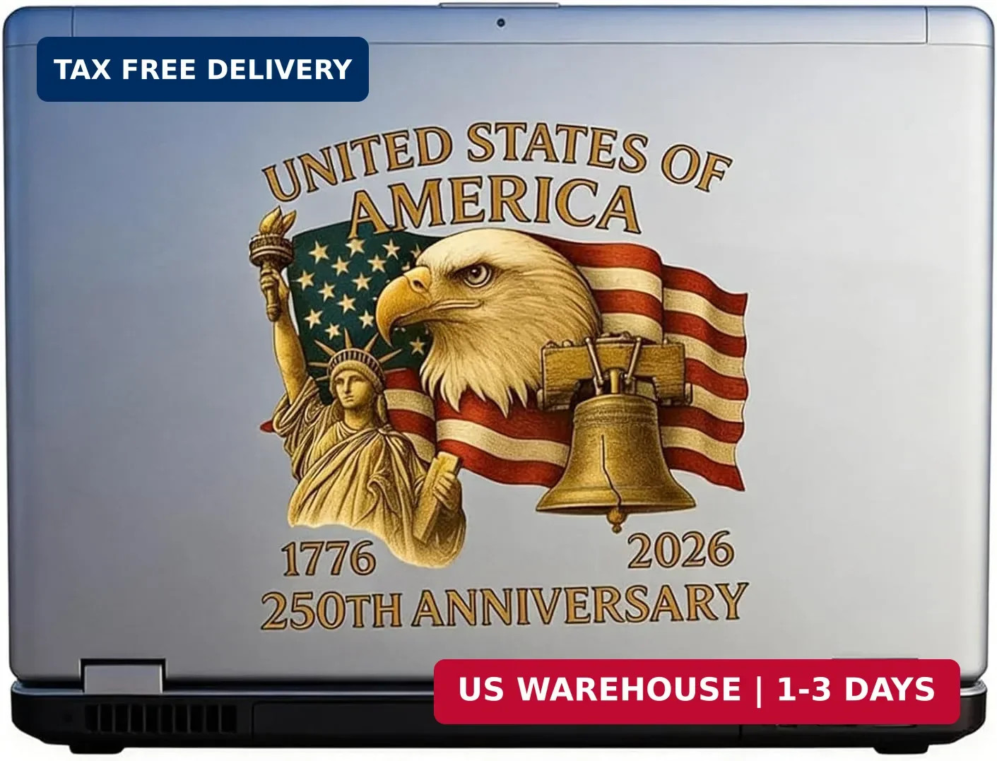 America 250 Decal -250th Anniversary USA Patriotic Car Decal Patriotic Eagle, St