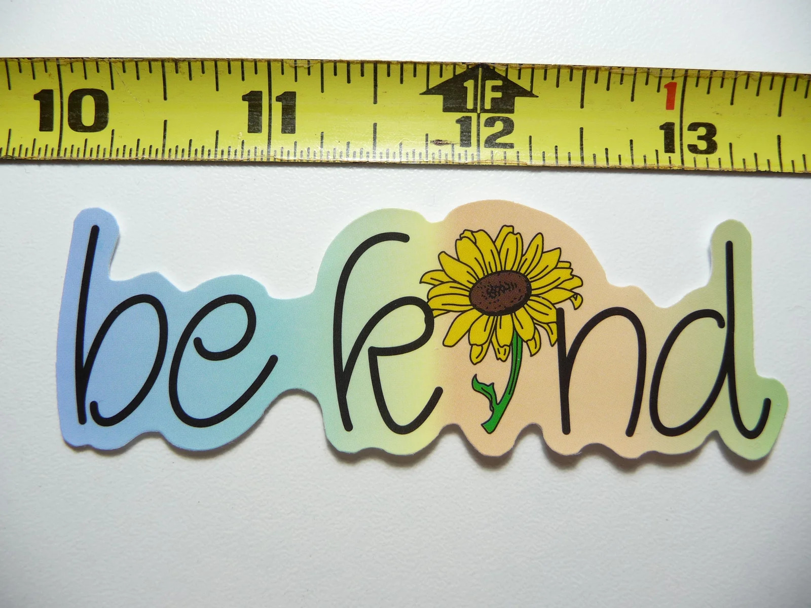BE KIND SUNFLOWER SMALL STICKER DECAL MOTIVATIONAL POSITIVE ATTITUDE MOTIVATE