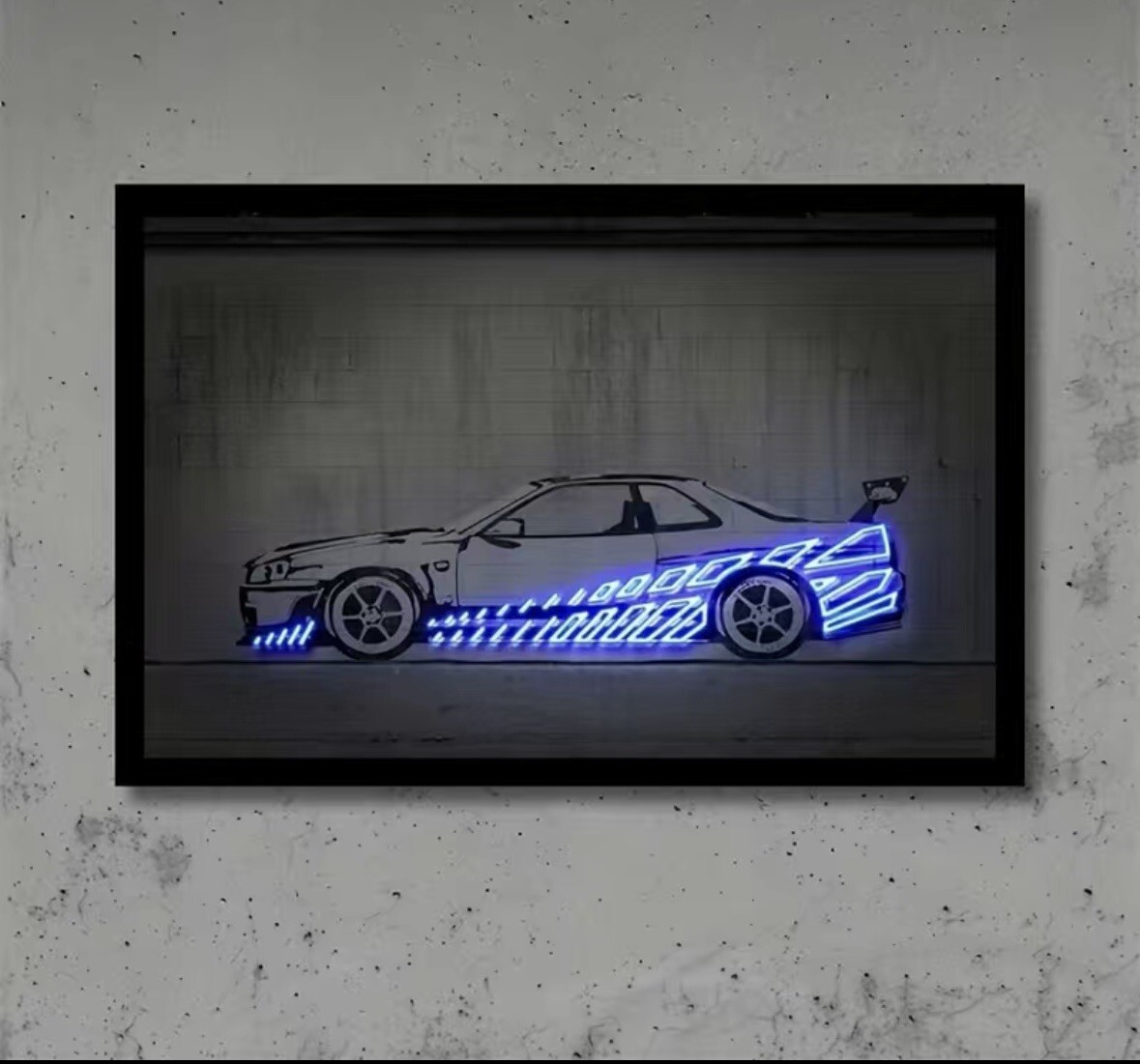 1 pc Nissan Skyline Neon Poster