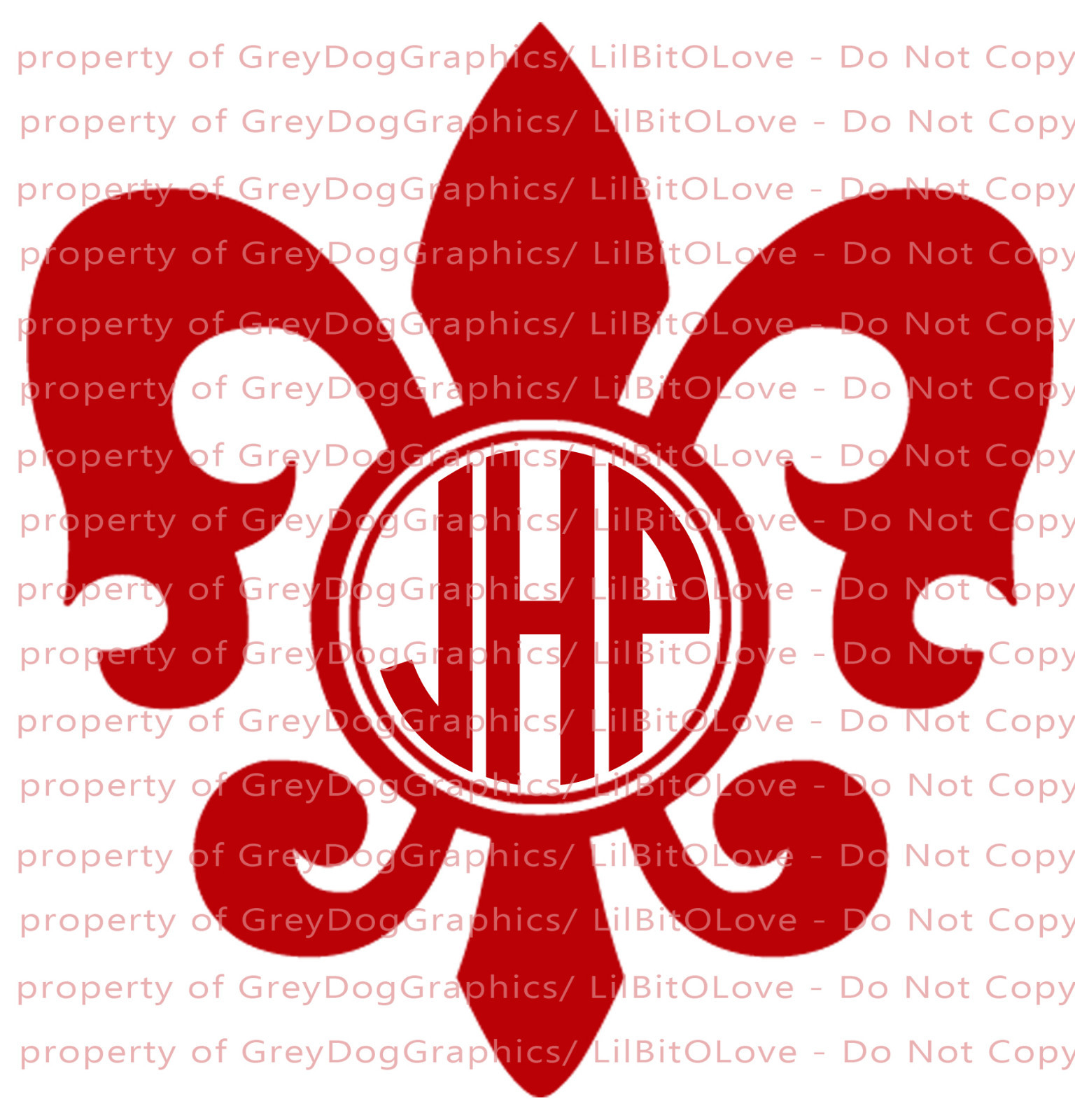 Custom Fleur De Lis Monogram Decal Your Initials 3 Letters Personalized Sticker