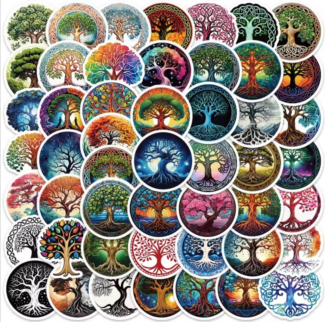 20 PCS Tree of Life Celtic Pagan Totem Stickers 2 BRAND NEW