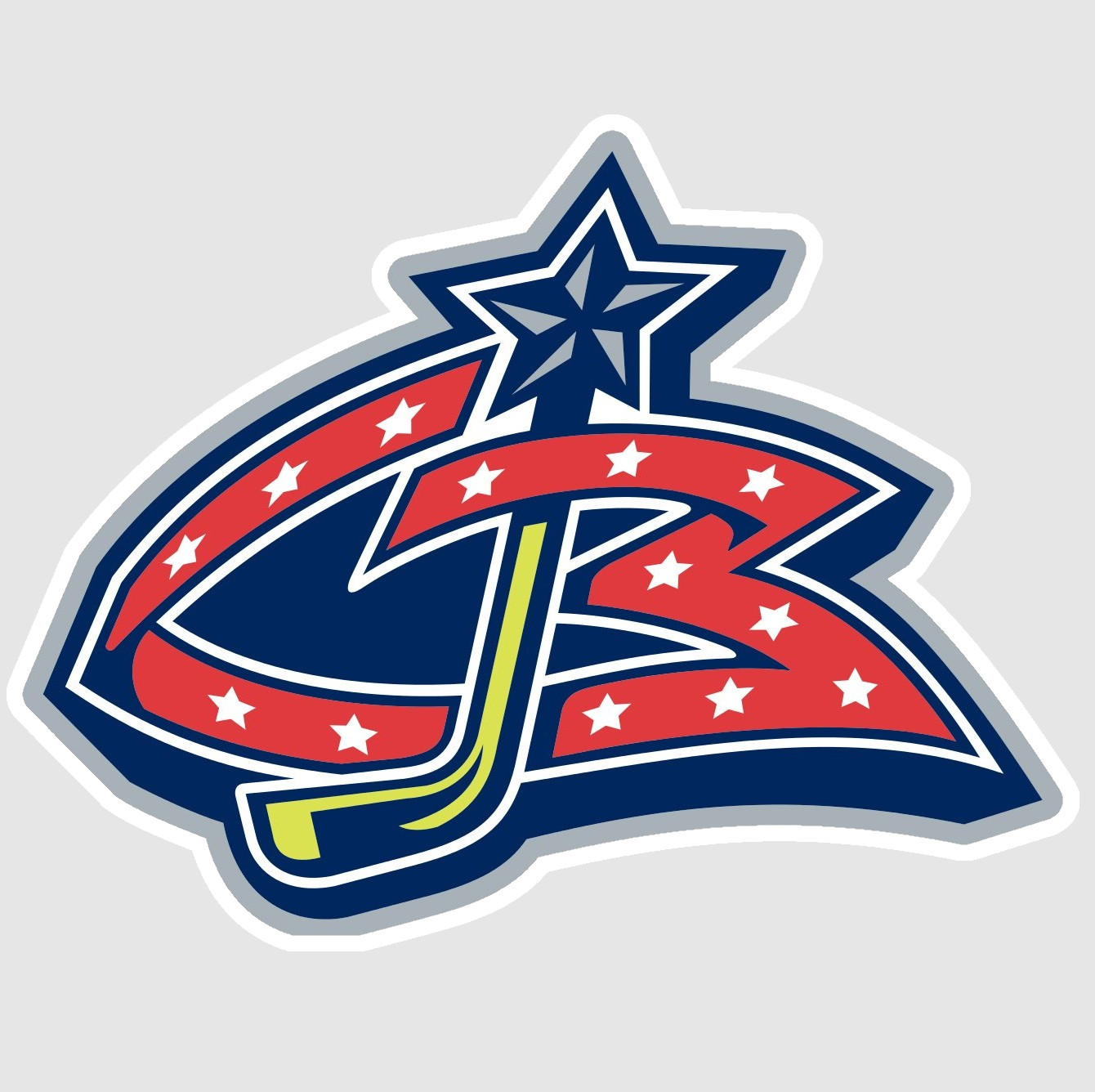 Columbus Blue Red Hockey Weather Resistant Vinyl Sticker/Decal 01