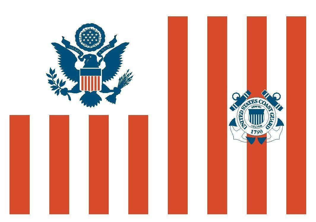 United States Coast Guard Flag Sticker Decal F100