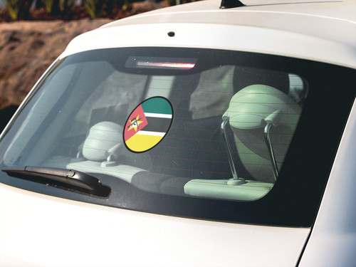 Mozambique Flag Circle Sticker Decal