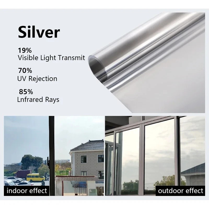 Self Adhesive Mirror Reflective Wall Sticker Film Paper Kitchen Decor