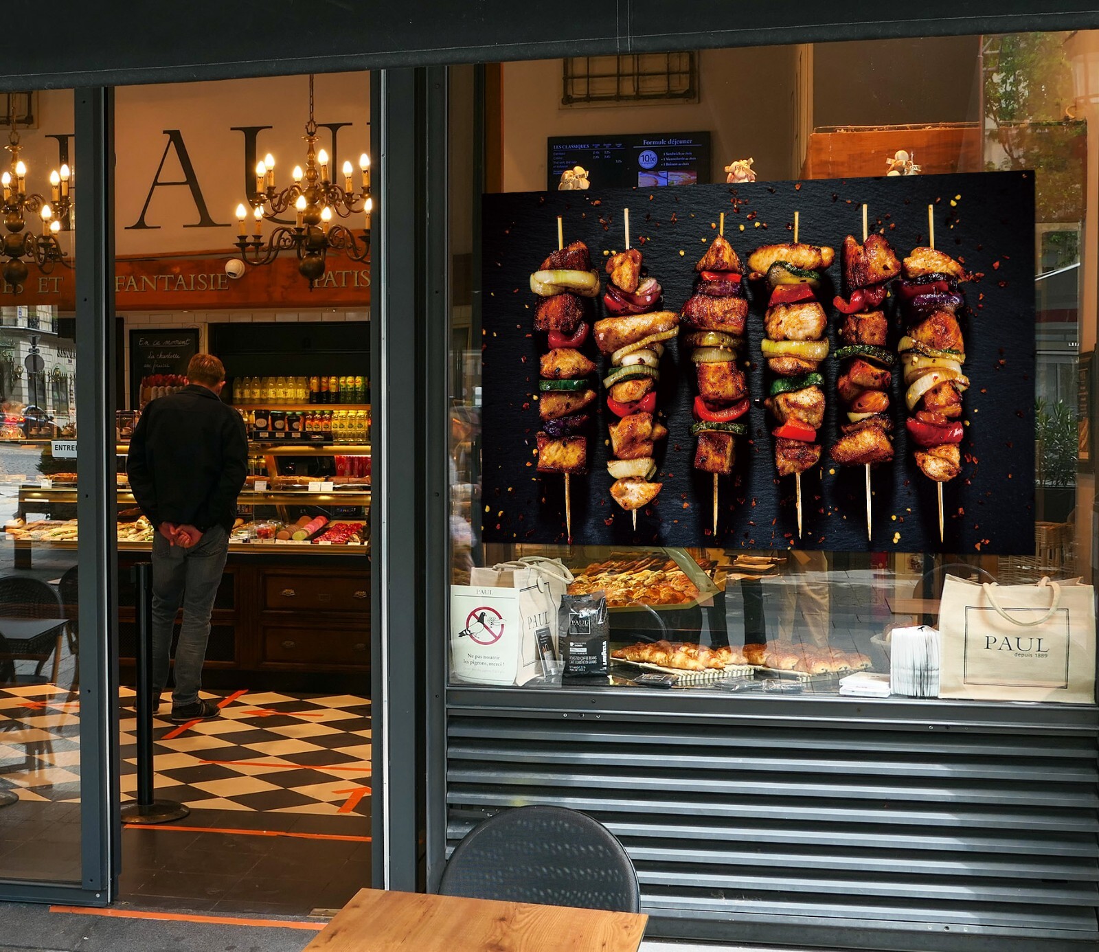 3D Grill Kebab Shop BBQ A1528 Window Stickers Vinyl Wallpaper Wall Murals Amy