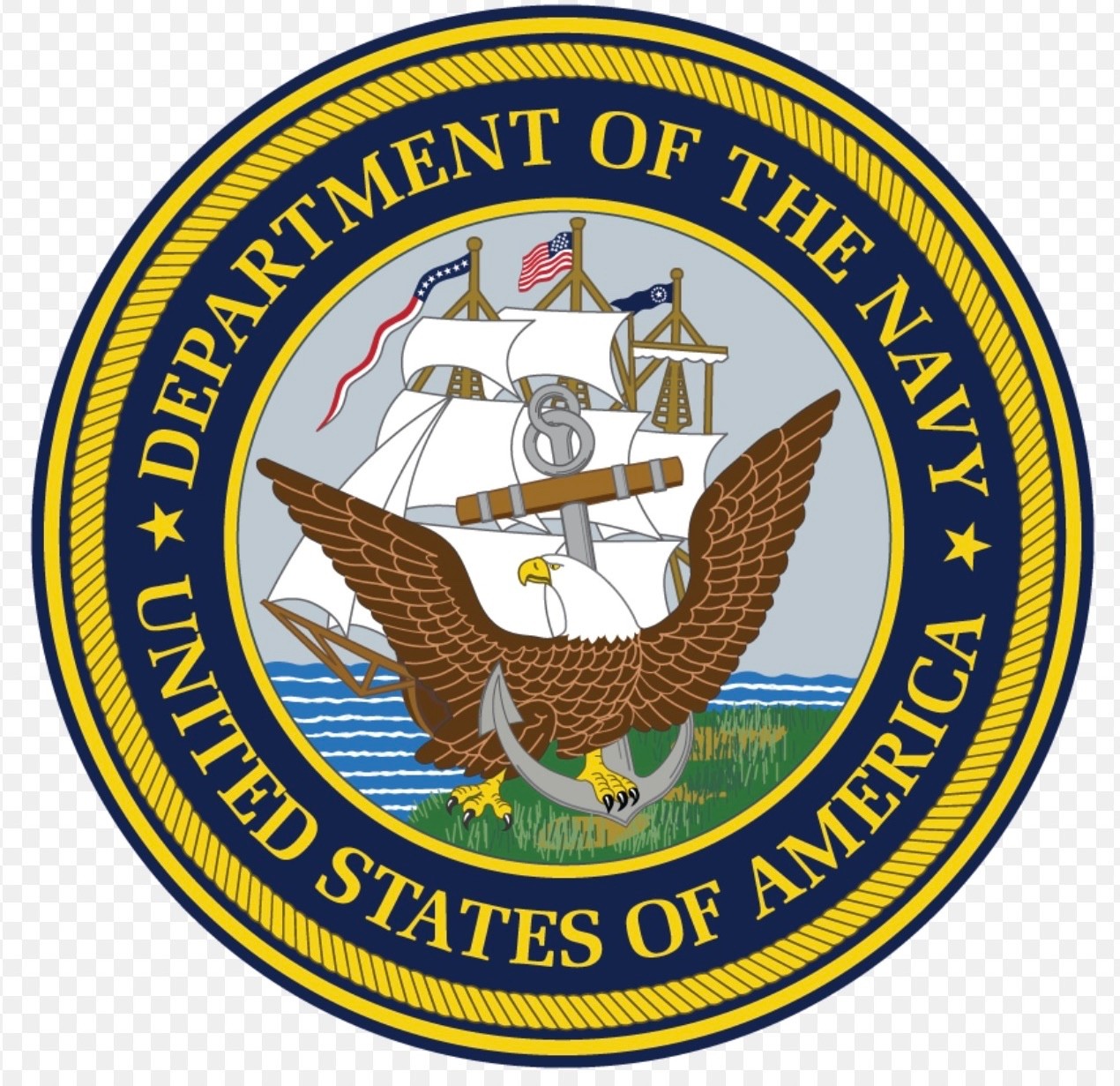 STICKER US Navy vinyl laminated glossy trump new patriotic USA go navy