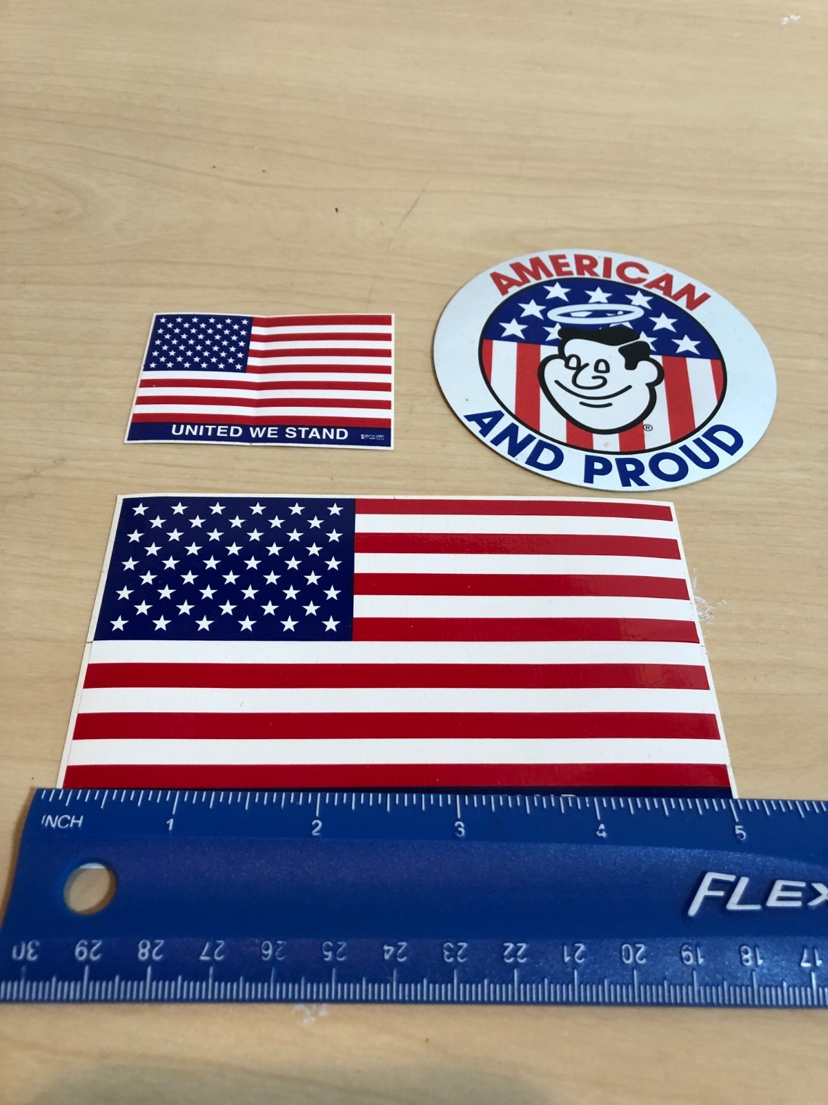 LOT of 3 America USA Flag Stickers – American & Proud Good Sam #F78