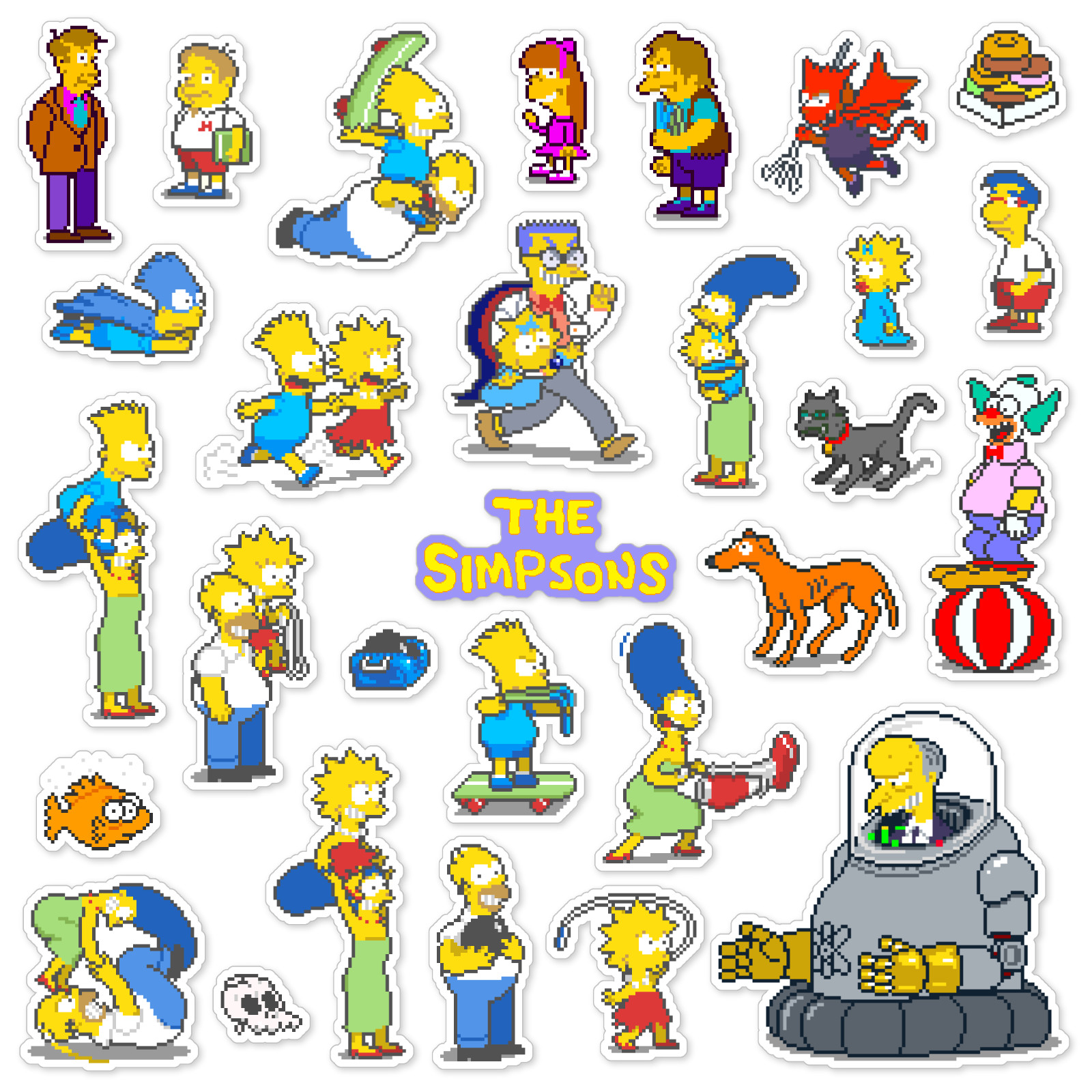 The Simpsons Stickers Arcade Game 29 Sticker Pack