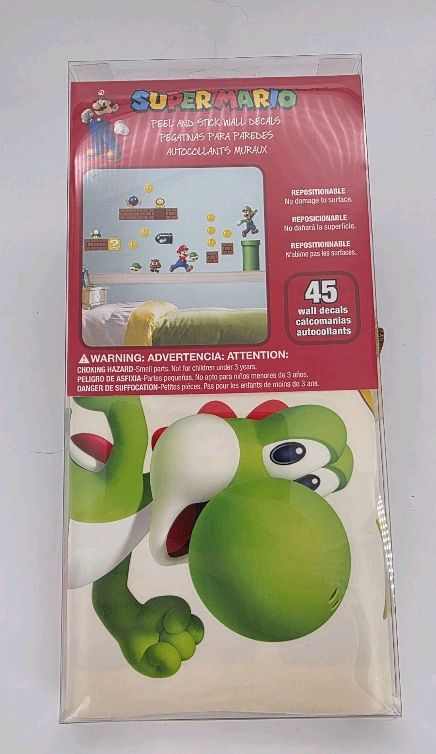 Super Mario Bros Wall Stickers Decal Peel And Stick Removable 45 Pack New