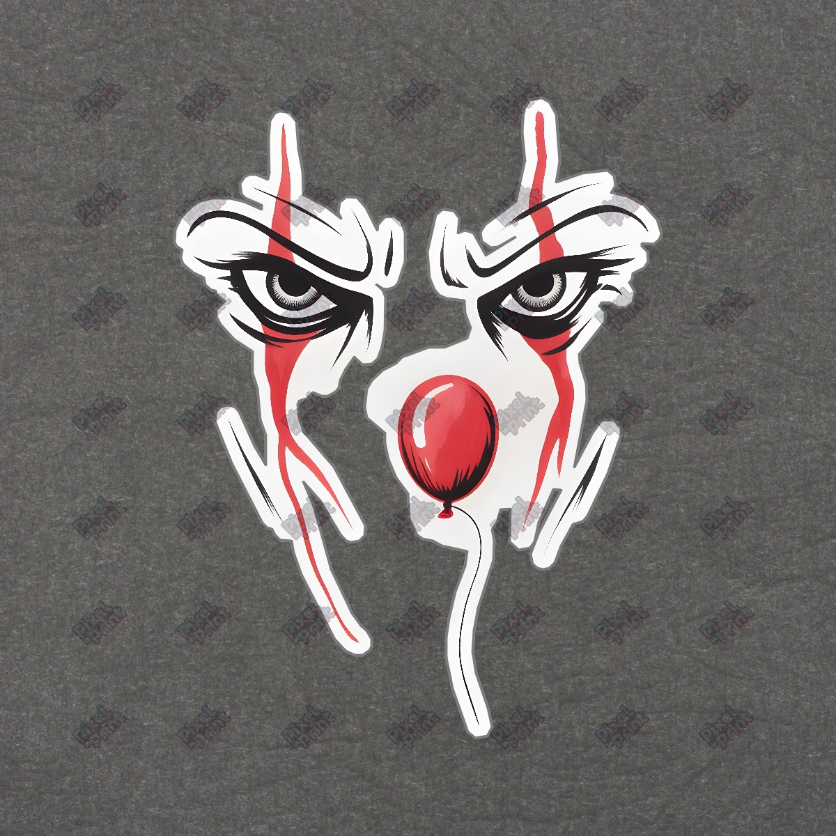 Sinister Clown Face Sign Horror Decor Creepy Carnival Art Halloween #8818