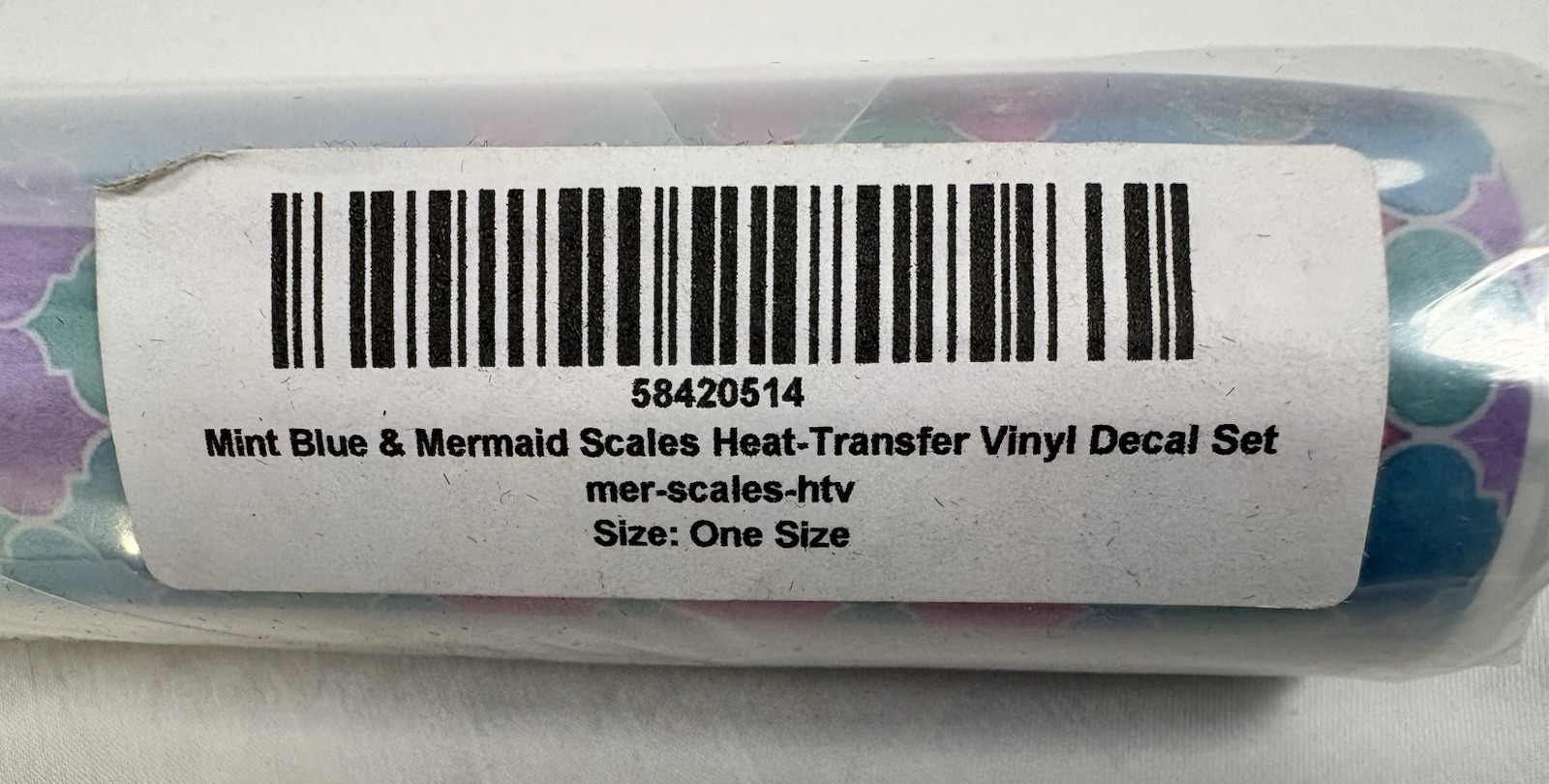 Mint Blue & Mermaid Scales Heat-Transfer Vinyl Decal Set