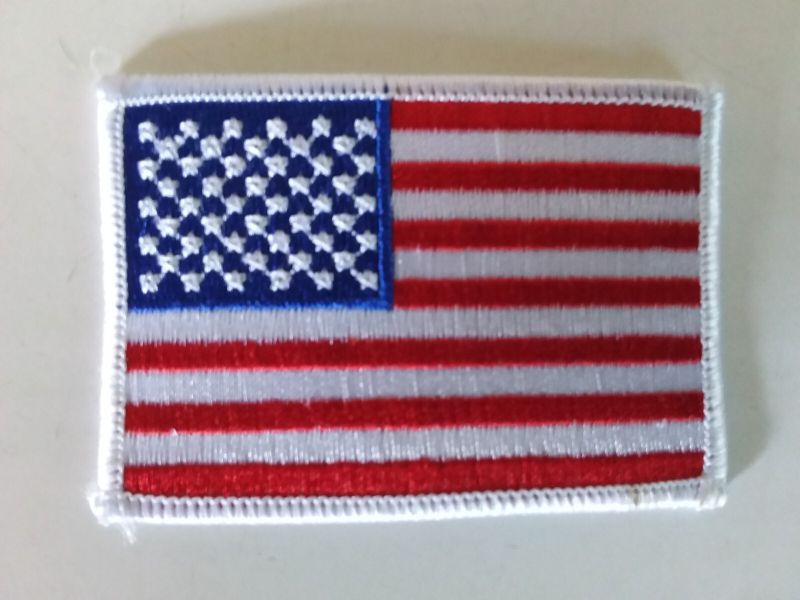 Patriotic Fabric Flag Patches 4th of July 3.5" x 2 3/8" Iron-On CELEBRATE