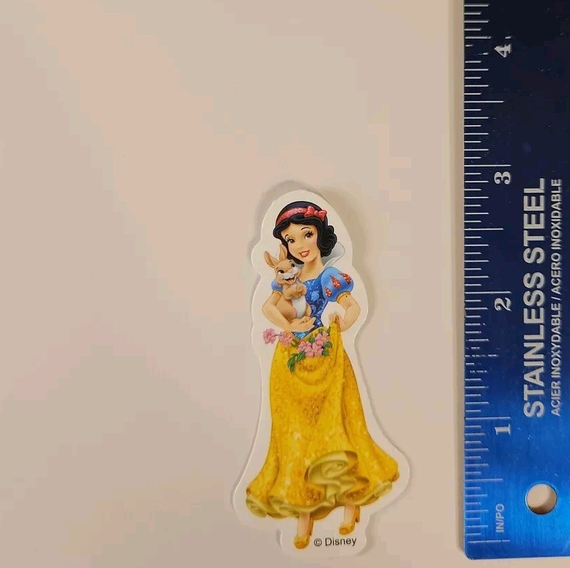 Snow White In A Gold Dress Laptop Sticker / Classic Disney Character Decal