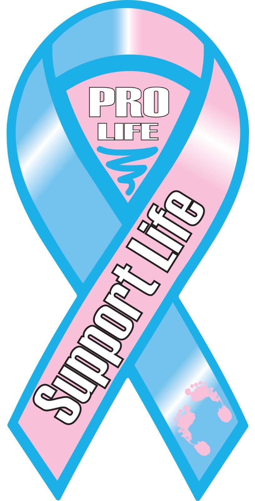 Support Life Awareness Ribbon Vinyl Decal Sticker Choose Size Pro Life Infant
