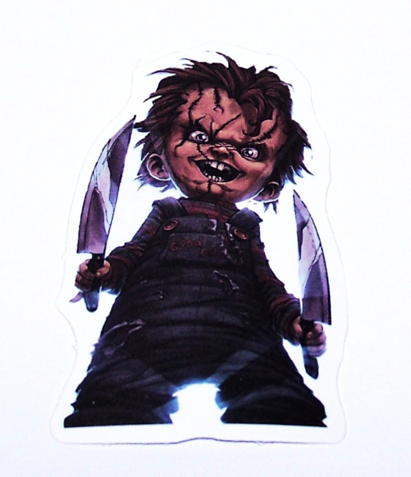 CHUCKY Child's Play Cut Sticker Decal Movie Horror Chucky Doll Film
