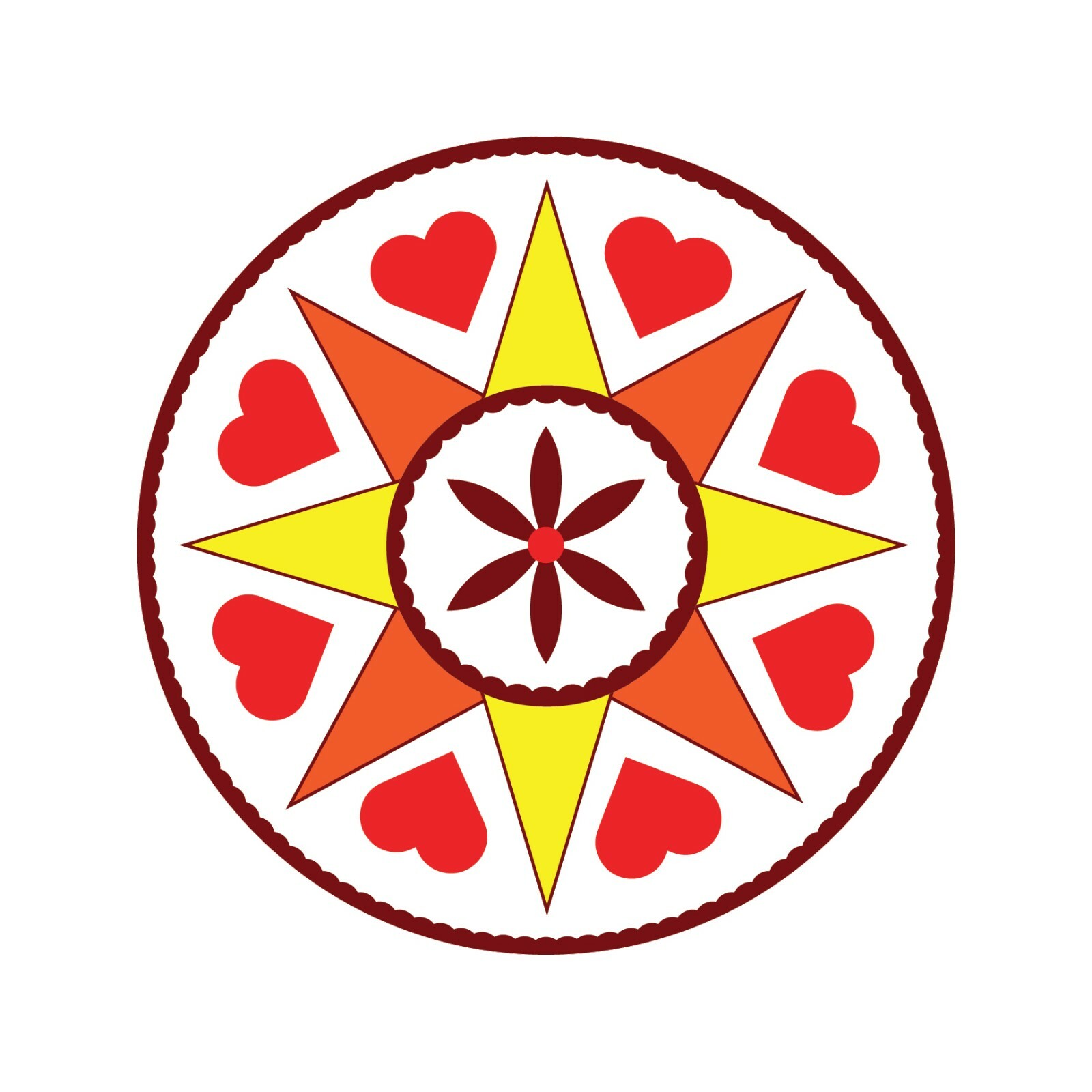 Pennsylvania Dutch Hex Sign – Design 19 – Wall Decal – Indoor or Outdoor Use