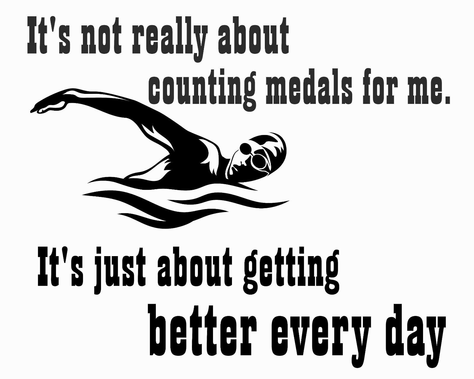 Inspirational Swimmer Quotes – Wall Decal Home Bedroom Decoration Sticker Design