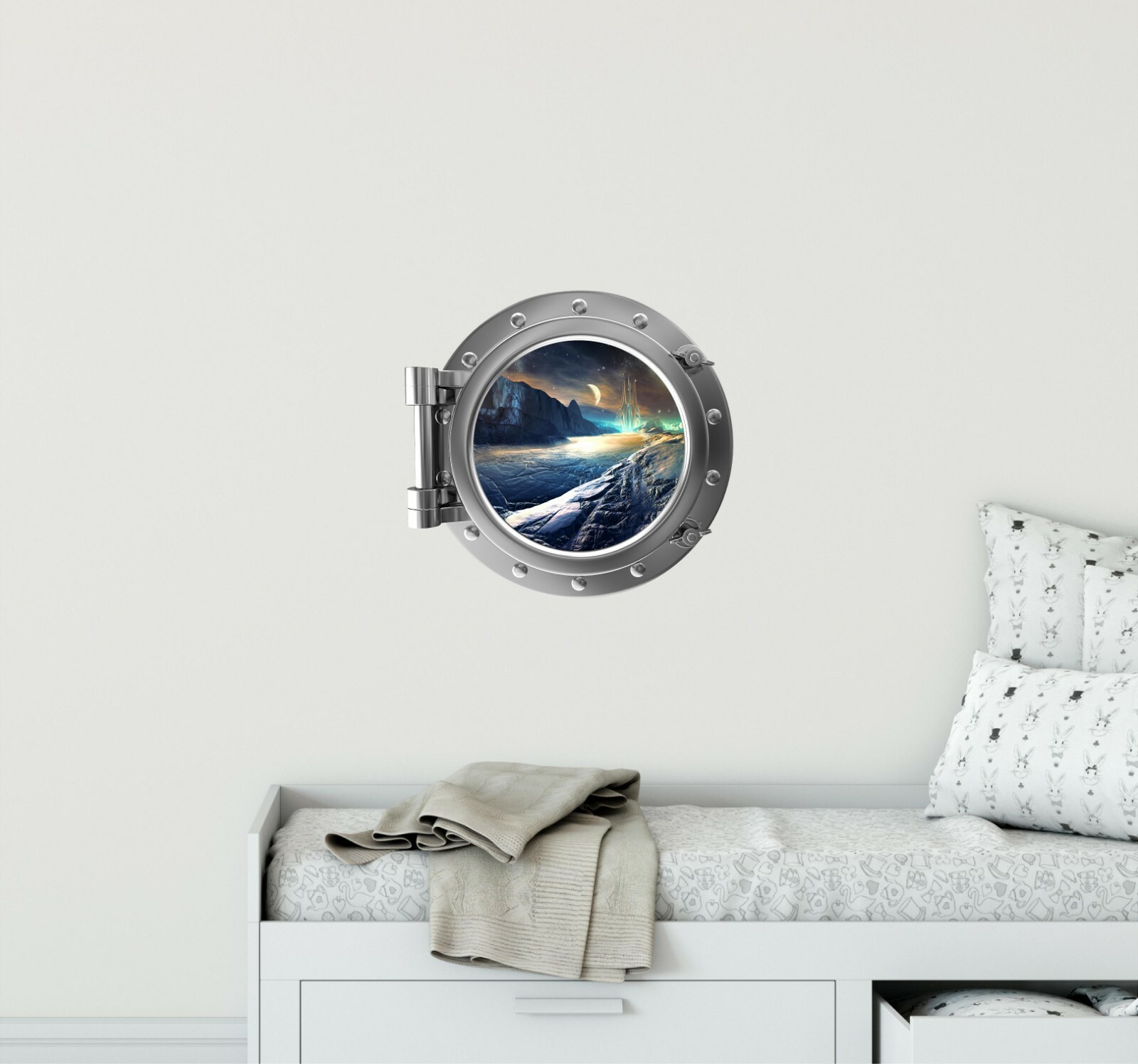 PortScape Alien Planet #1 Space Porthole Window Wall Decal Vinyl Wall Sticker