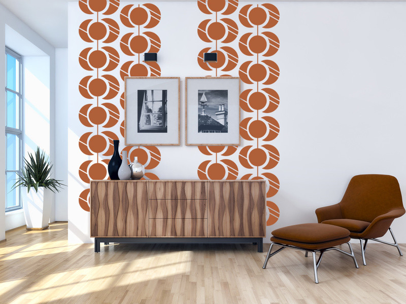 Mid Century Wall Decals, Geometric Wall Decal, Removable Wall Decor