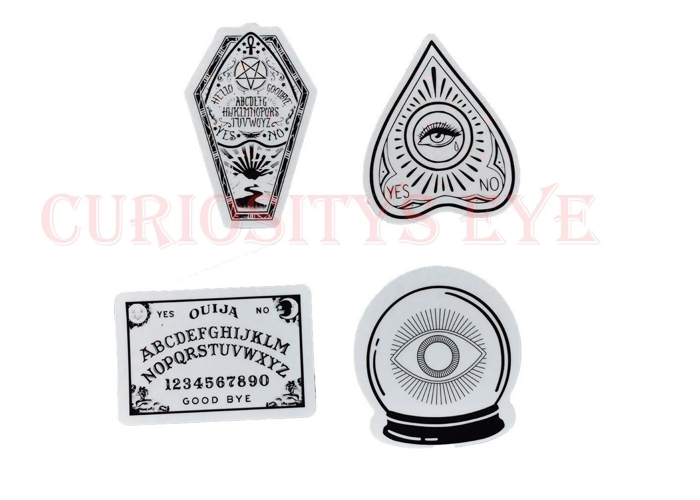 Enchanting Occult 4 Vinyl Holographic Waterproof Stickers for your stuff!