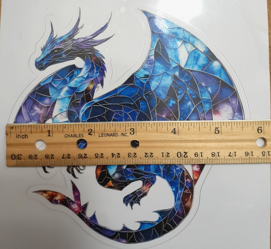 Starry Night Dragon Vinyl Decal Sticker 5.75" x 5.75"