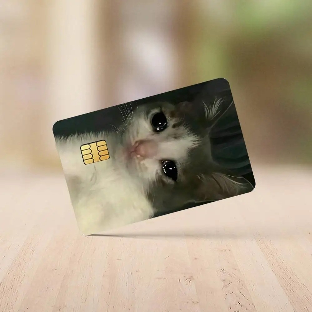 Credit card Skin Crying cat funny | meme Debit card skins | Custom Card Sticker