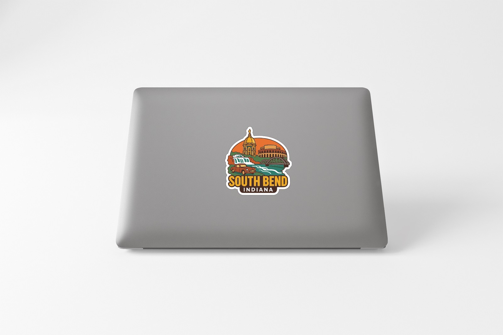 South Bend Indiana Sticker Decal Vinyl Die-Cut City Skyline Landmark Design