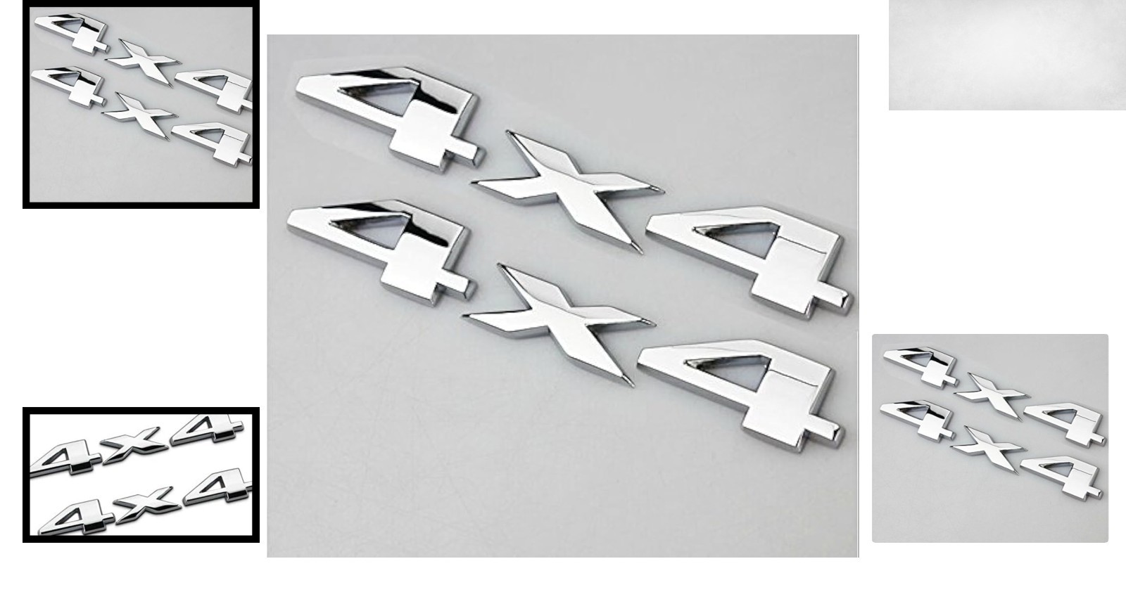 Universal 3D Chrome Emblem Stickers – 2 Pack for 4×4 Vehicle Customization