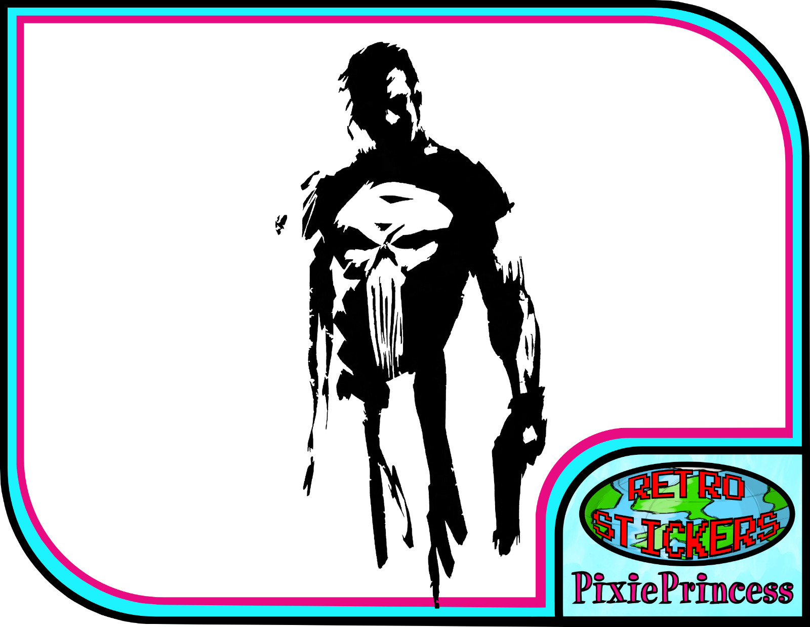 Marvel The Punisher Frank N Vinyl Sticker Car Bike Truck Window Wall Art Comic