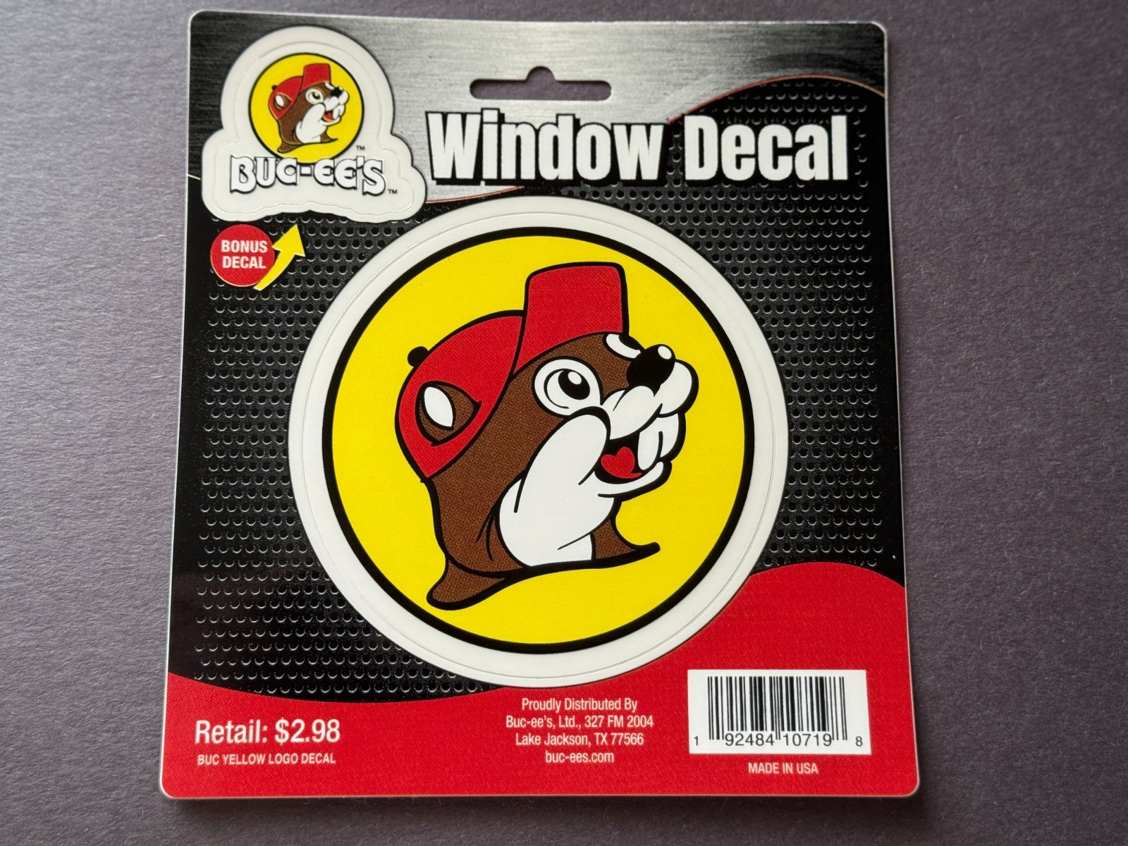 BUC-EE'S BUC EES 4 INCH WINDOW DECAL + BONUS DECAL READ DESCRIPTION