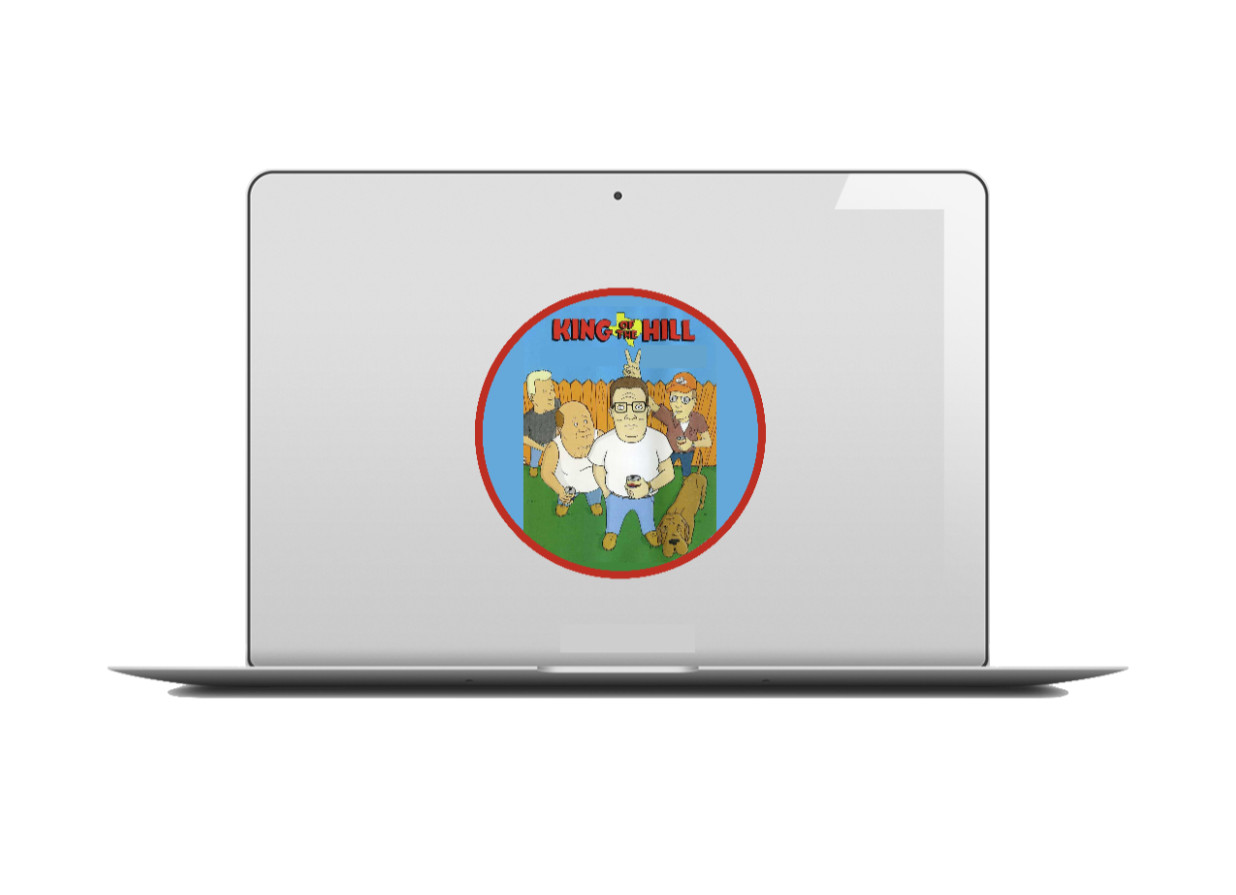 King Of The Hill – 4" Handmade Vinyl Decal Vehicle Laptop Cooler Decor Tumbler
