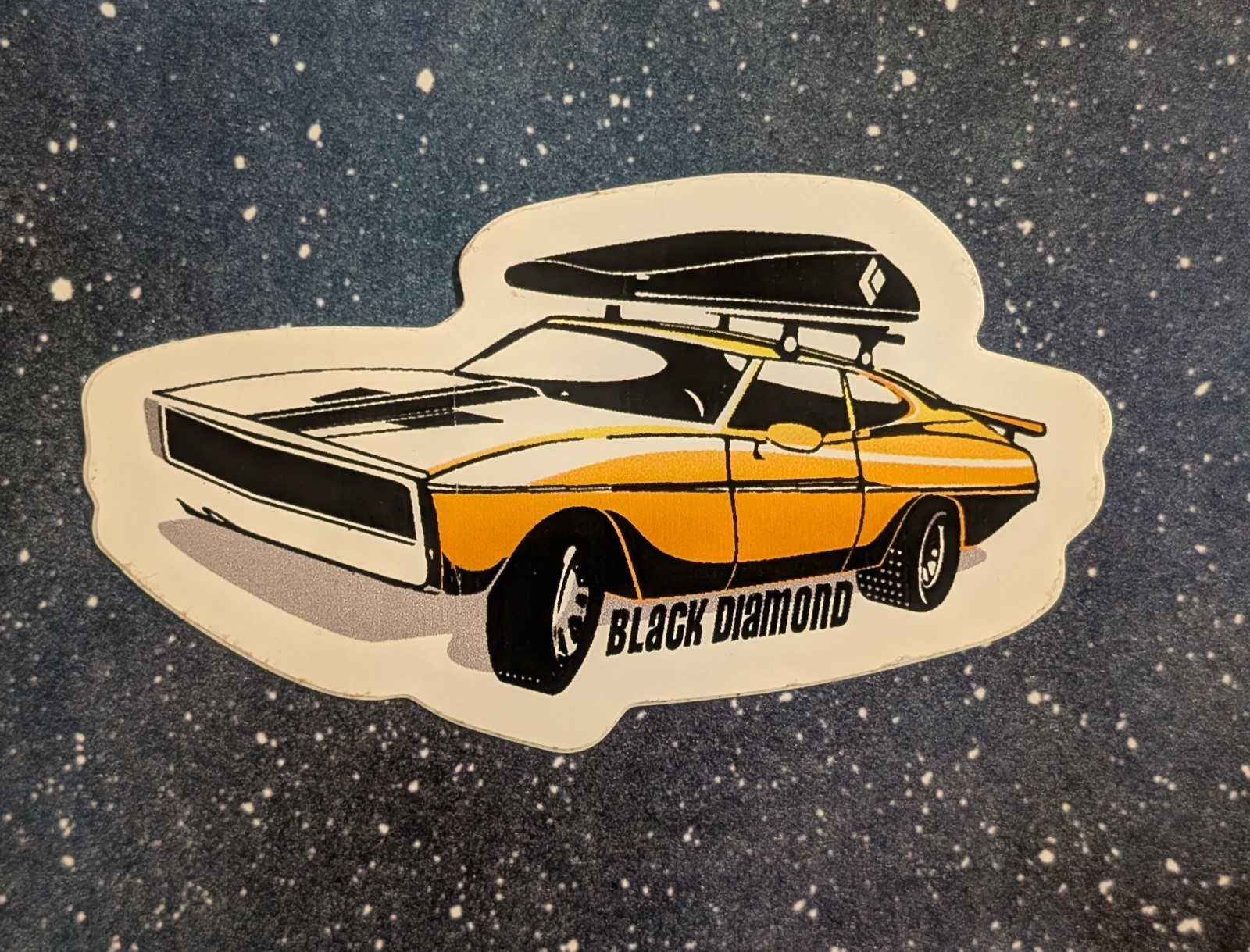 Black Diamond Muscle Car Sticker – Mountain Sports Hiking Climbing Skiing Gear