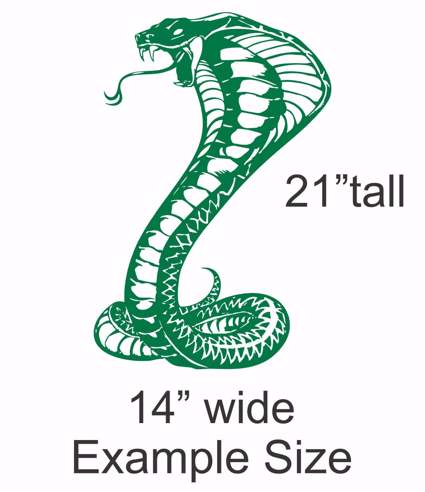 Large Snake Naja Cobra Serpent Reptile Car Truck Boat Window Vinyl Decal Sticker