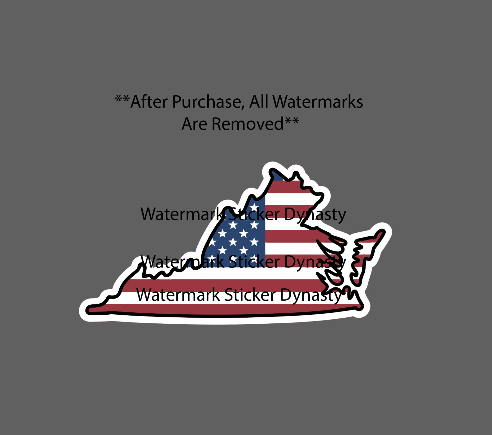 Virginia Sticker Waterproof Decal State USA Flag America Gift NEW