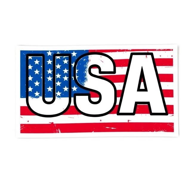 USA Flag Liberty Sticker American Freedom Patriotic Vinyl Decal gift
