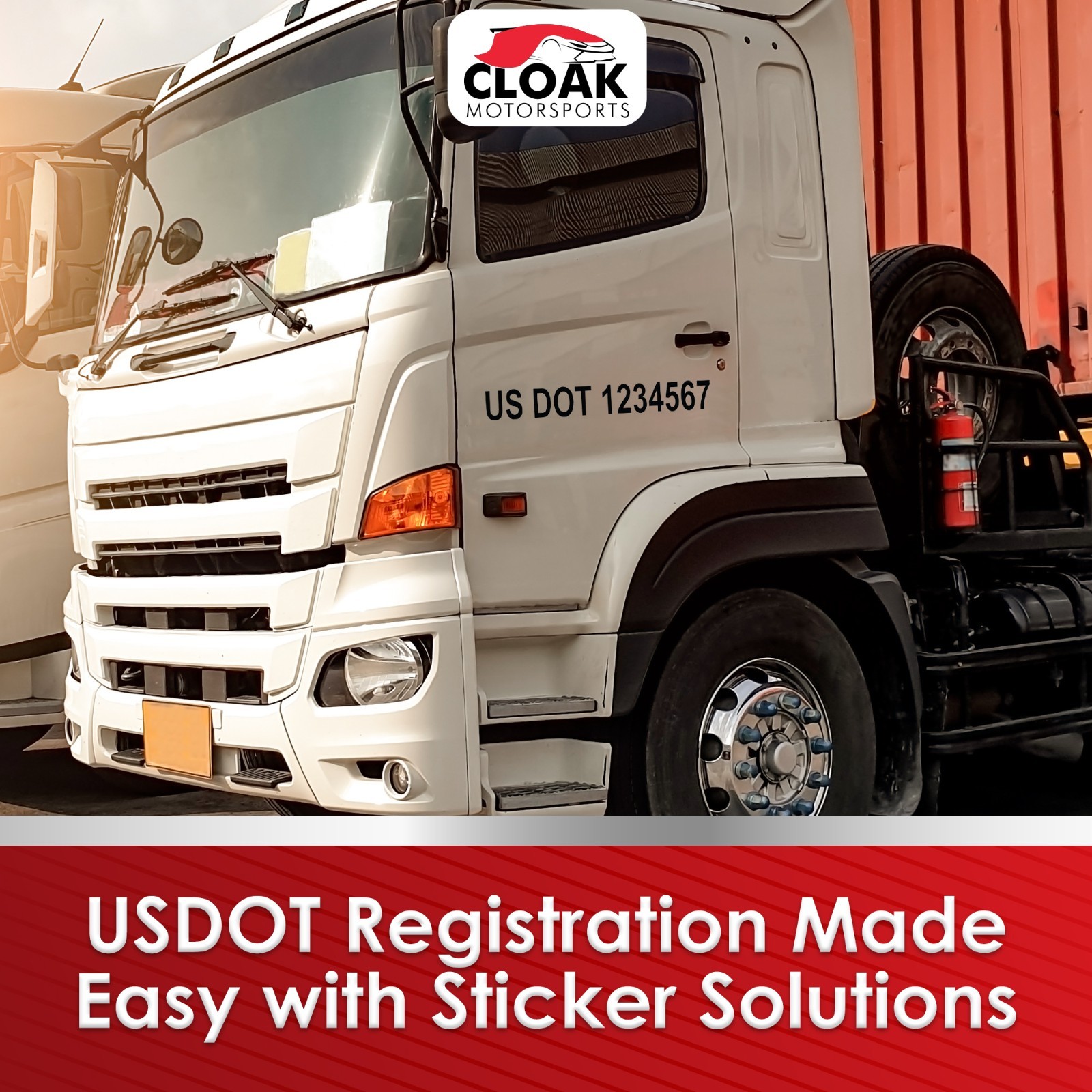 SET OF 2* Custom US DOT USDOT mc Decal Logo Semi Truck Trailer Lettering Sticker