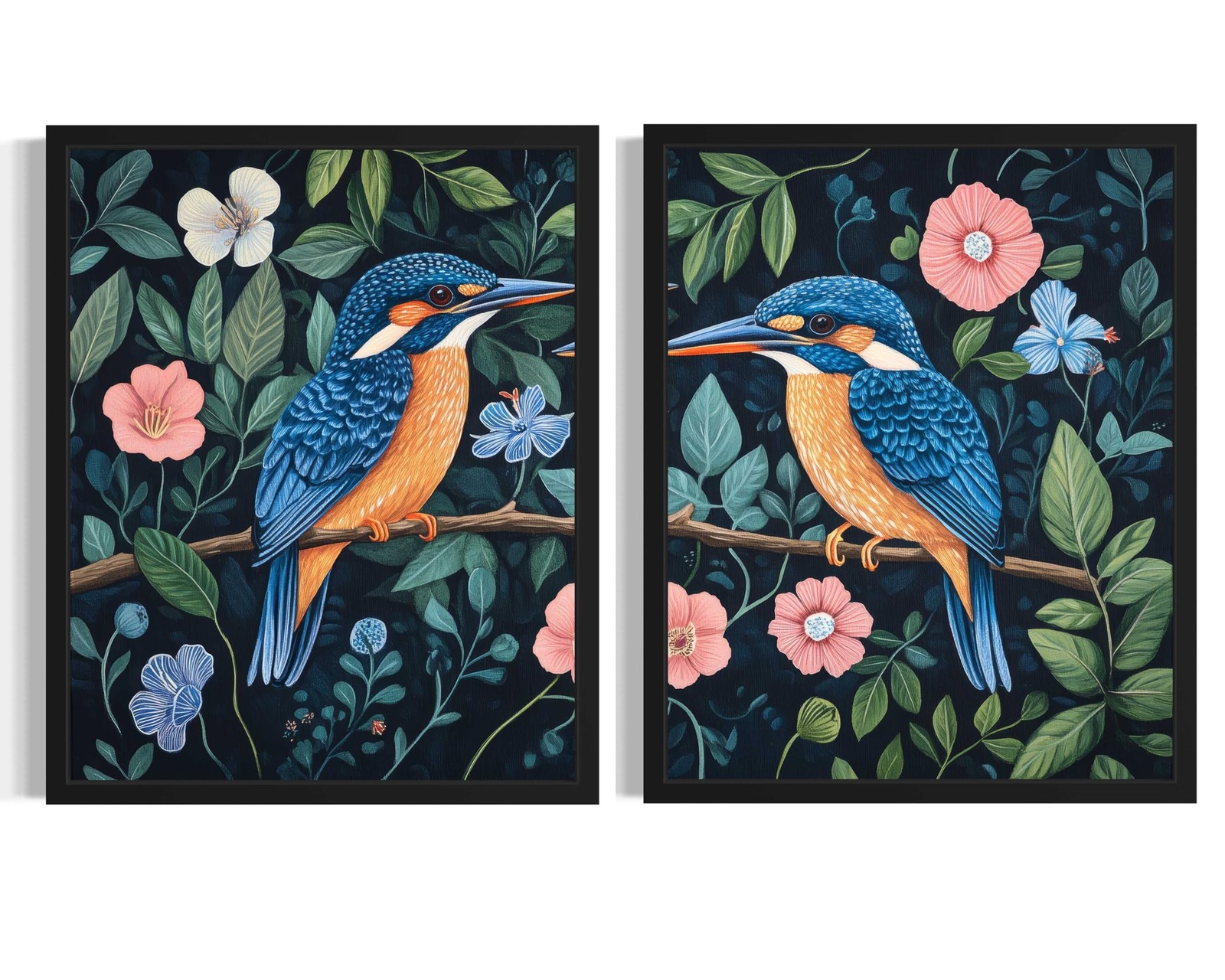 Kingfishers William Morris Wall Art Poster Prints, Vintage Flowers Tapestry, …