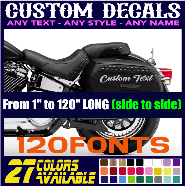 Custom Made Decal Sticker Vinyl For Car, Motorcycle, Truck, Bike, ANY TEXT (6