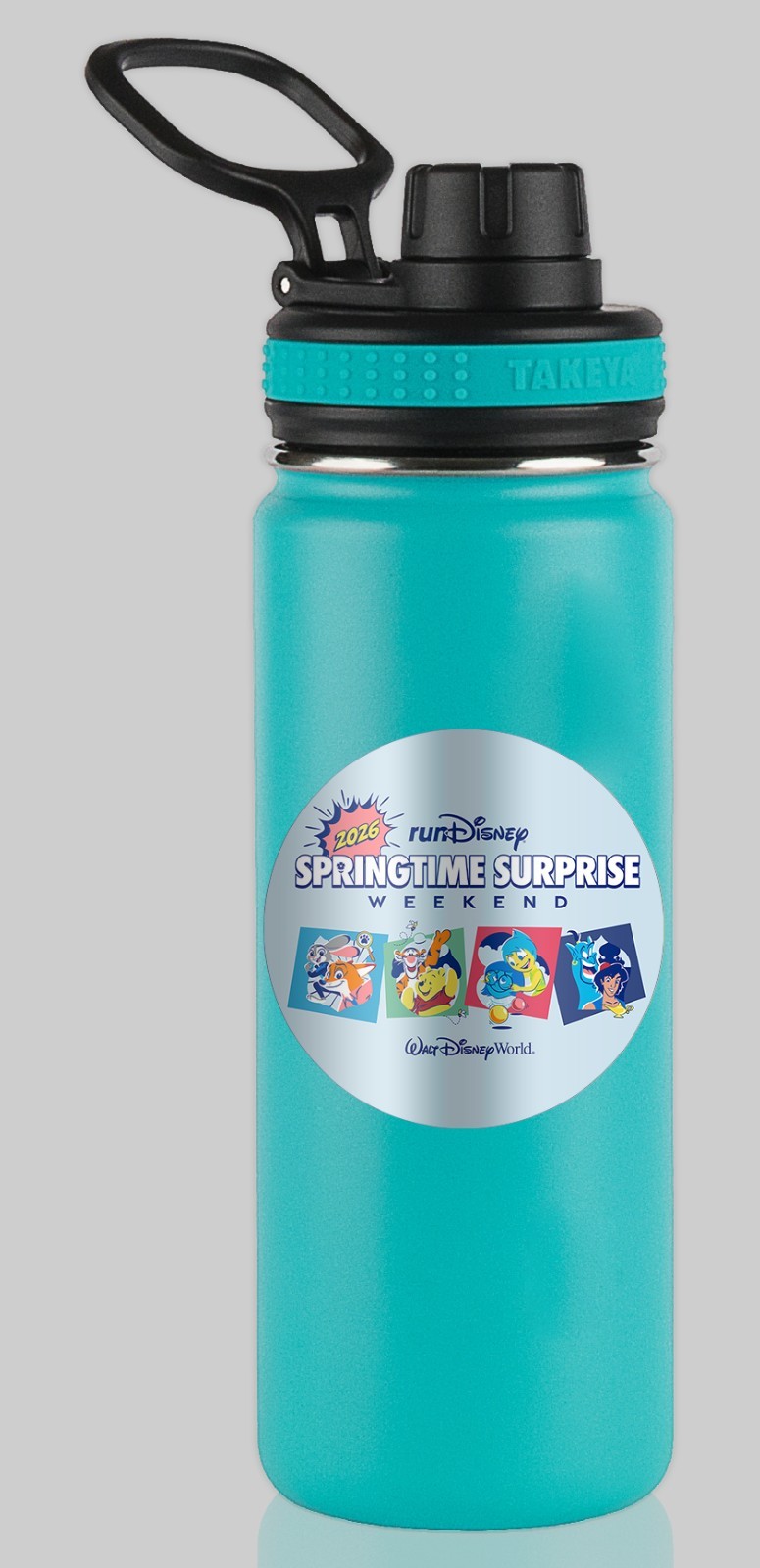 RunDisney Springtime Surprise Weekend Races 2026 Generic Water Bottle Sticker