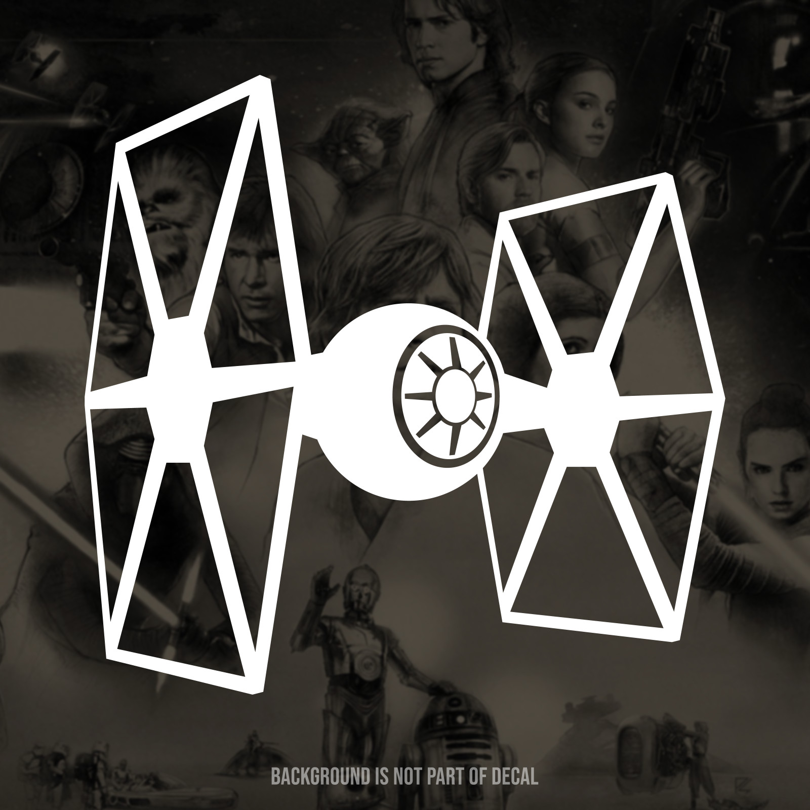 Star Wars Imperial Tie Fighter Vinyl Decal Sticker