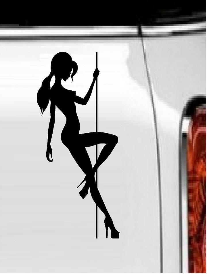 Pole Dancer Vinyl Decal Home Décor 4" x 9"