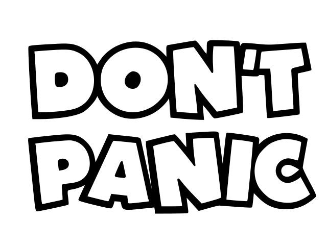 DON'T PANIC HITCHHIKERS GUIDE Vinyl Decal Car Wall Sticker CHOOSE SIZE COLOR