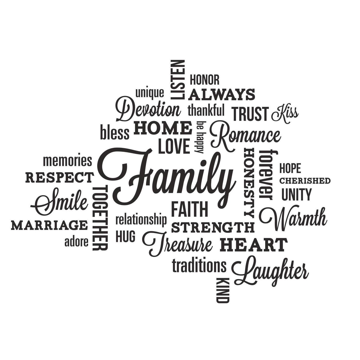 RMK2741SCS Family Quote Peel And Stick Wall Decals,Multicolor