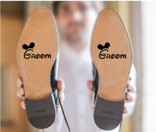 Couples Wedding Shoe Sticker Decal – Disney Minnie & Mickey Mouse Design – 140