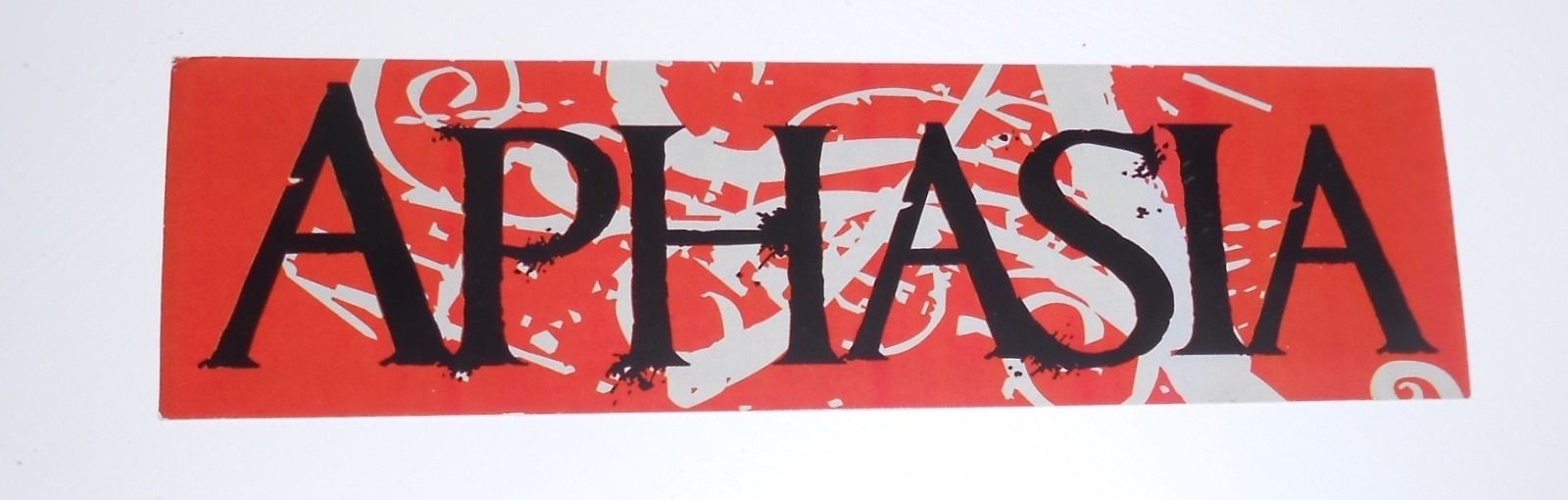Aphasia Bumper Sticker Original Promo 7×2
