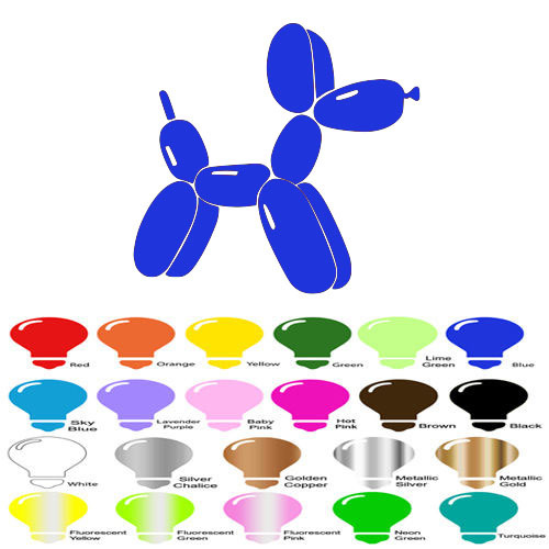 Balloon Animal Dog Decal Sticker for Car Window Bumper Wall Door Decor Laptop